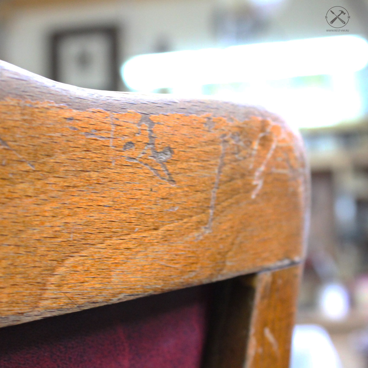 Спинка стула до реставрации