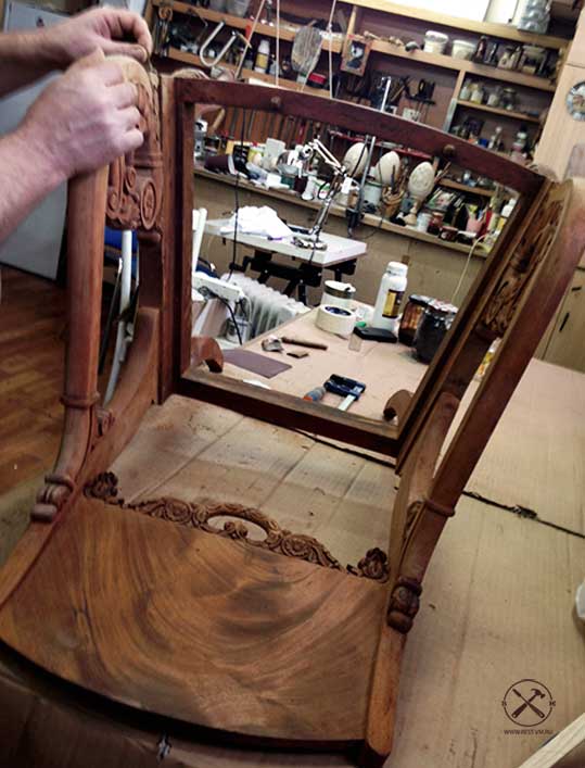 Реставрация кресла, реставрация мебели