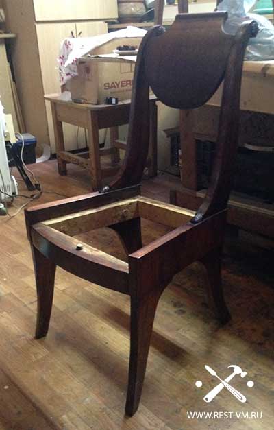 Старинное кресло 19 века. Мастерская Виктора Морозова. Реставрация.